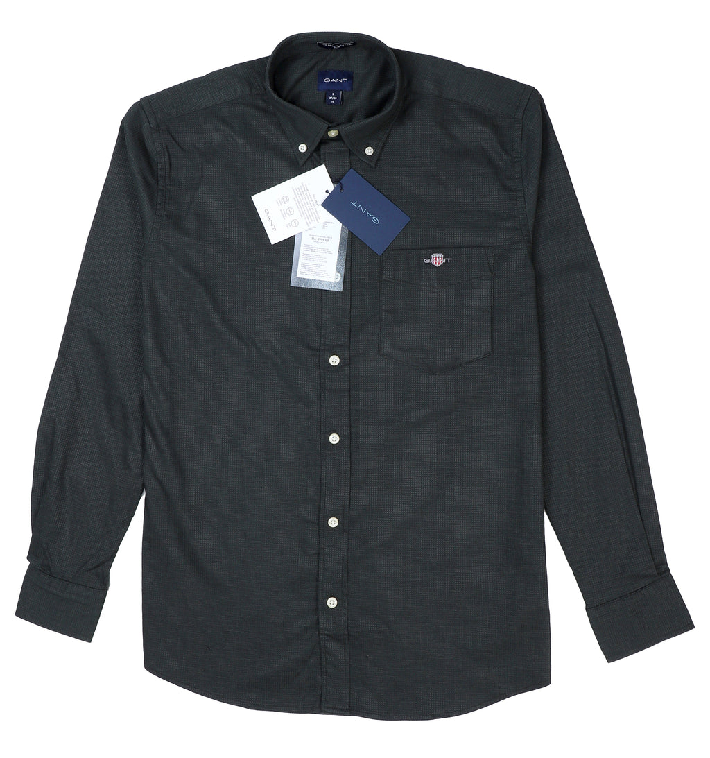 GANT Mystic Onyx Tailored Fit Long Sleeve Button-Up Shirt