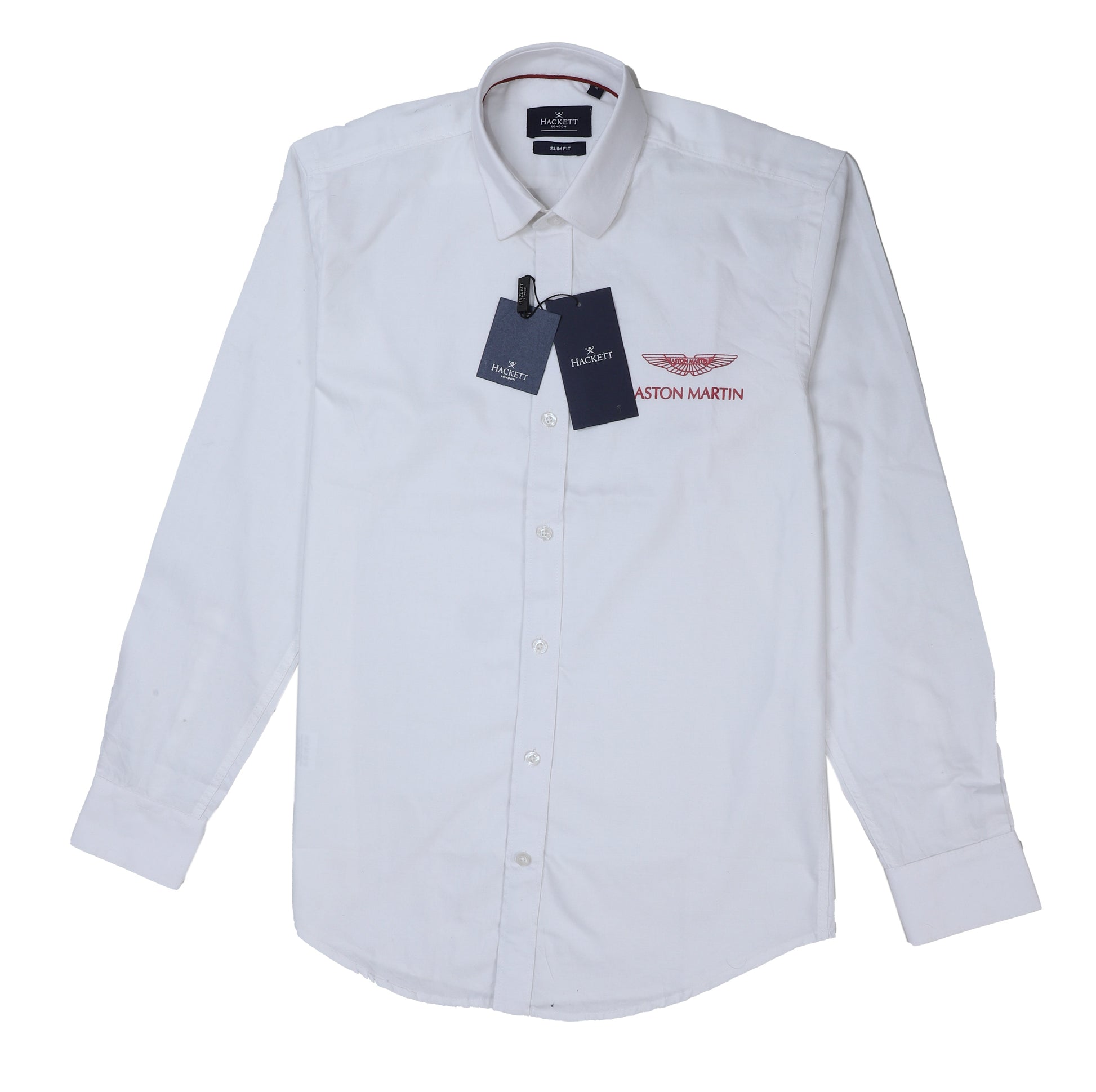 HACKETT Opalescent Ivory Classic Fit Long Sleeve Dress Shirt