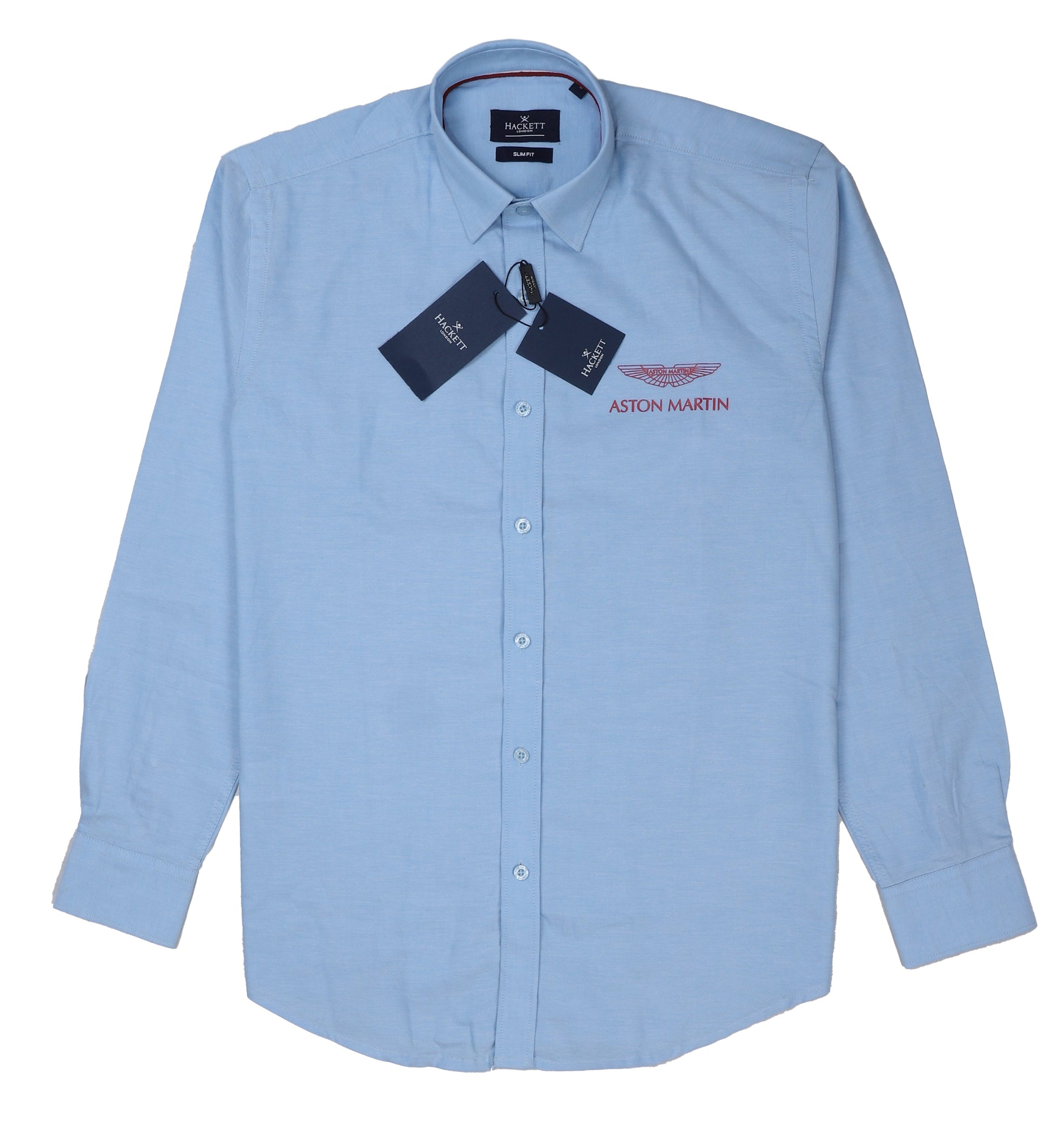 HACKETT LONDON Whispering Teal Tailored Fit Long Sleeve Button-Up Shirt