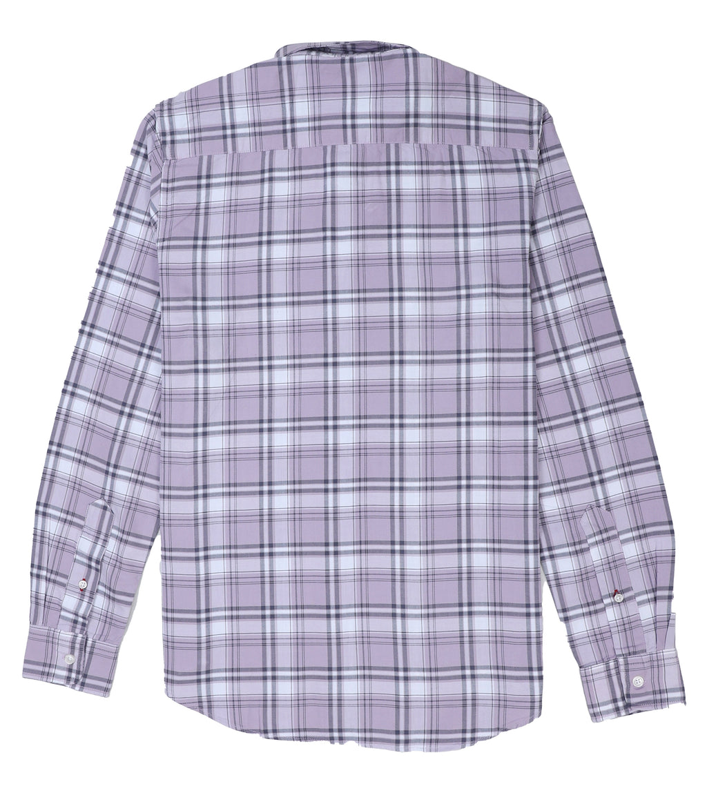 GANT Lavender Mist Tailored Fit Long Sleeve Check Shirt
