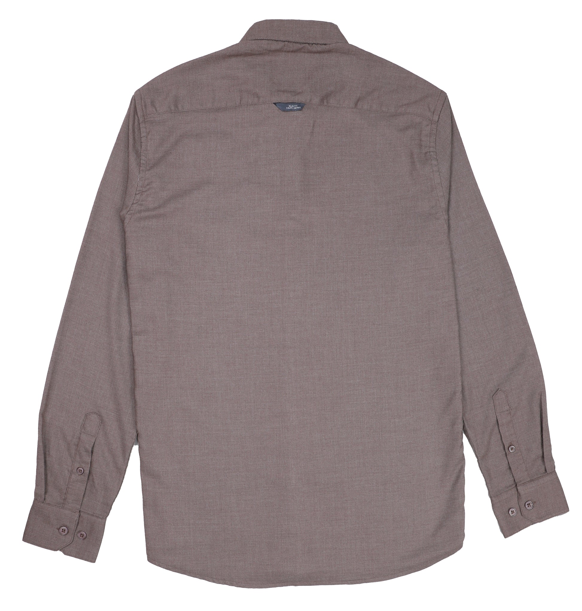A|X Ember Mist Rust Slim Fit Long Sleeve Textured Button-Up Shirt