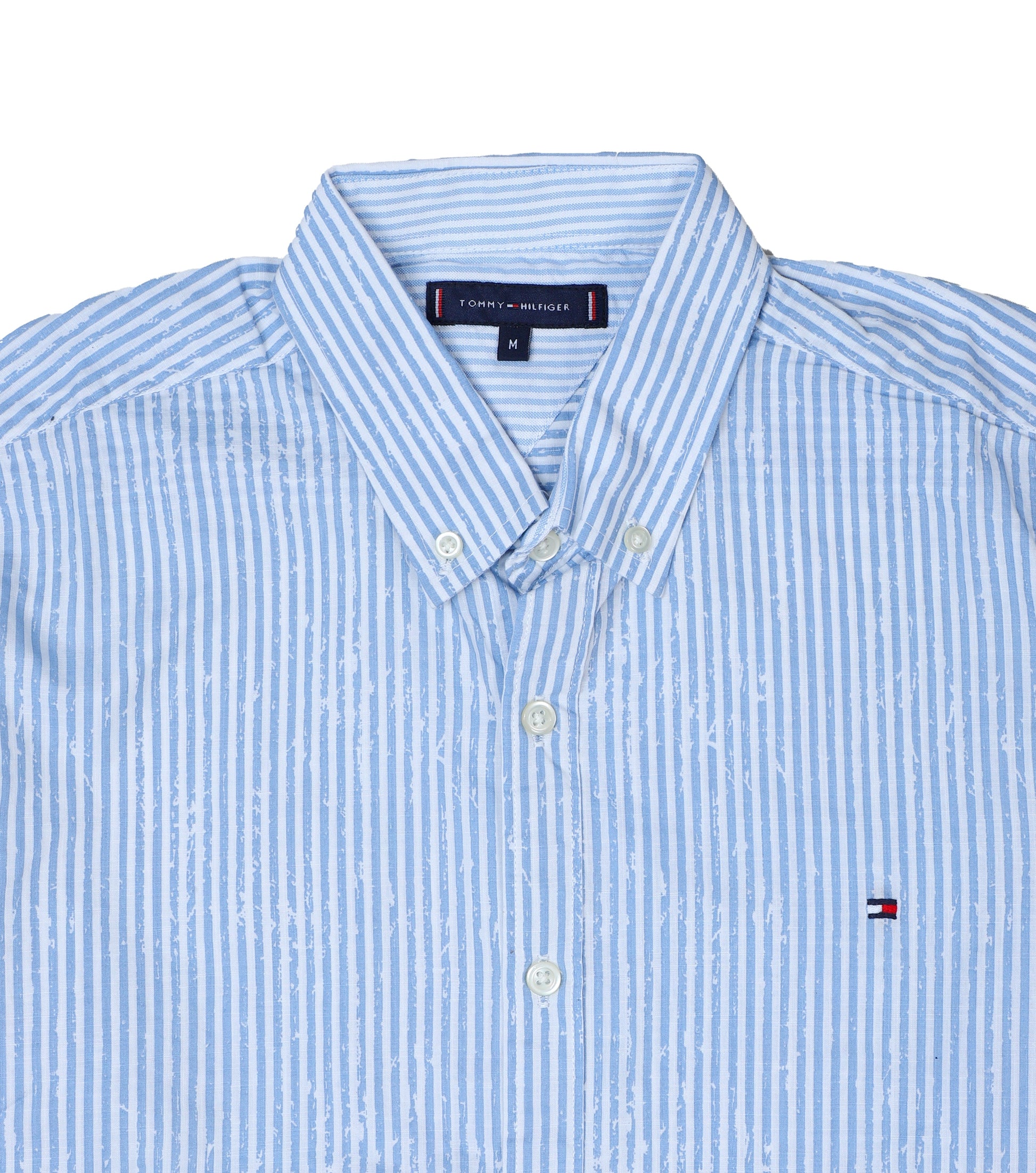 TOMMY HILFIGER Cerulean Mist Tailored Fit Long Sleeve Button-Up Shirt