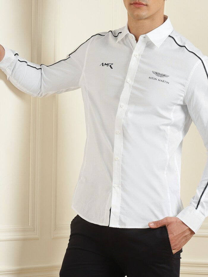 Hackett London Aston Martin Dapper White Performance Shirt