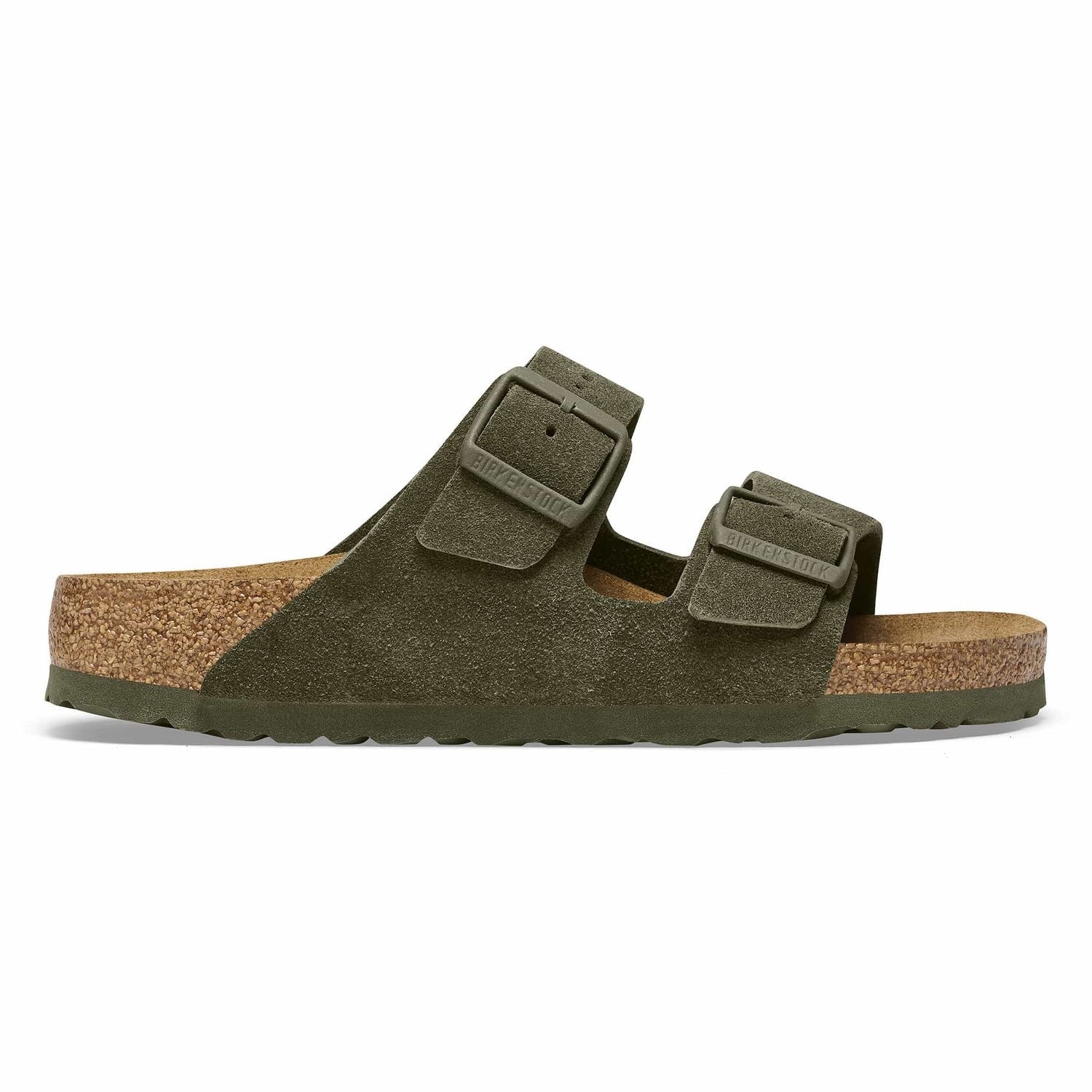 Birkenstock Suede Serenity Sandals in Olive Green