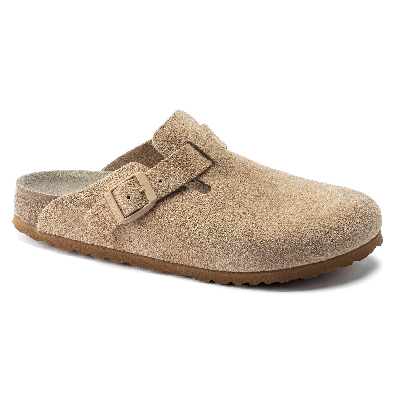 Birkenstock Suede Clogs in Sandy Beige Bliss