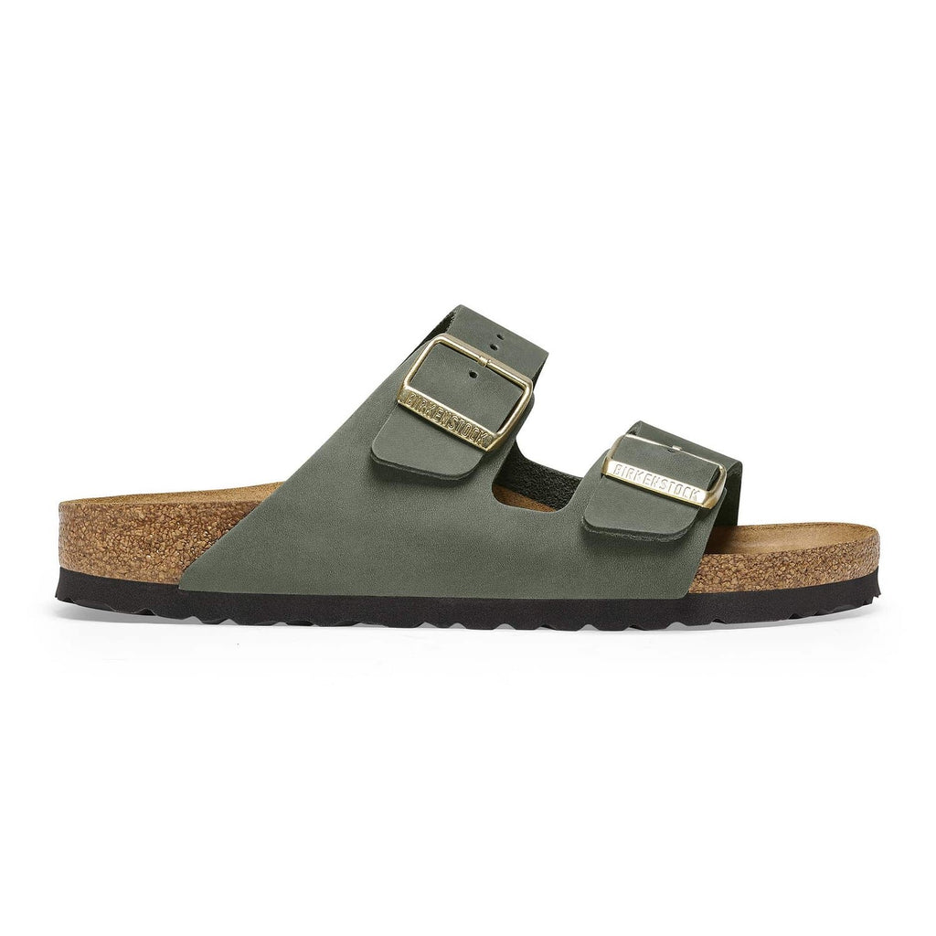 Birkenstock Elegant Olive Green Buckled Sandals