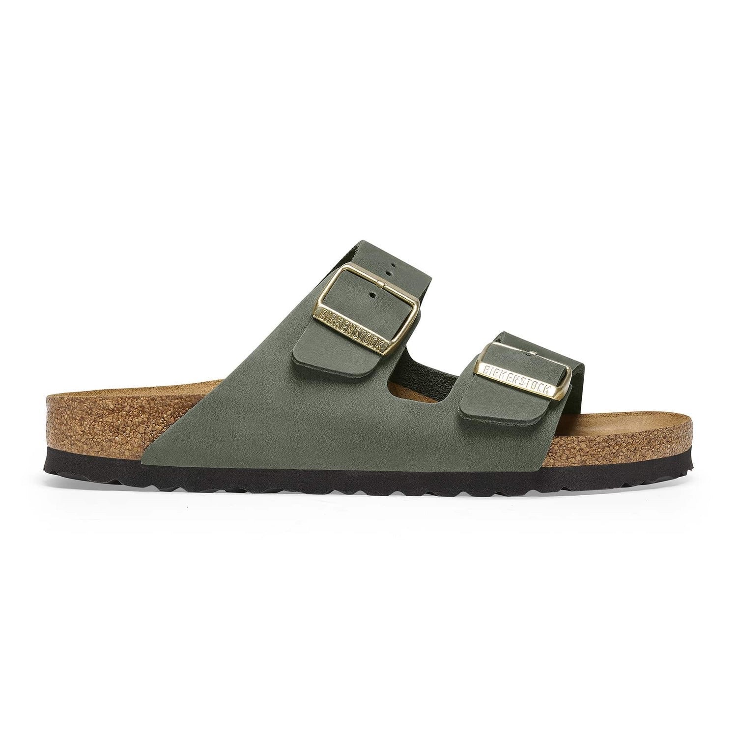 Birkenstock Elegant Olive Green Buckled Sandals