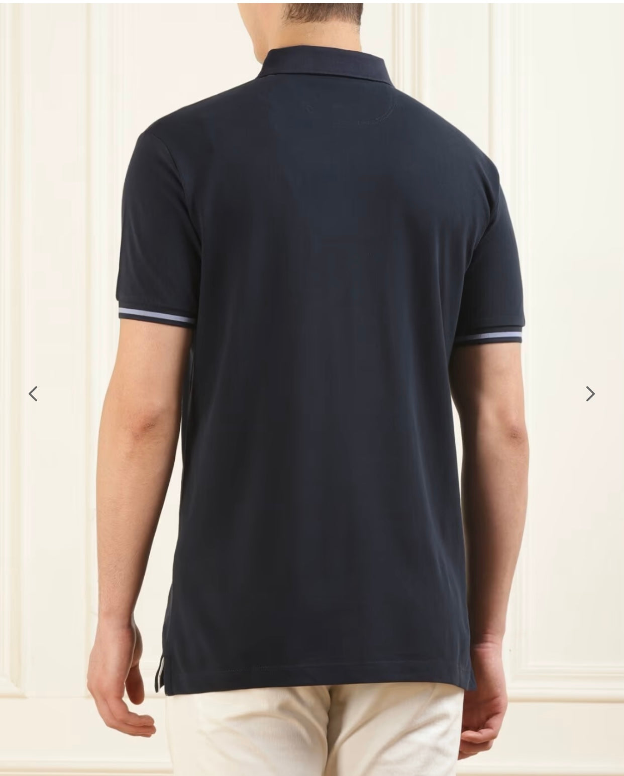 HACKETT London Elegant Navy Polo with Chic Contrast Trim