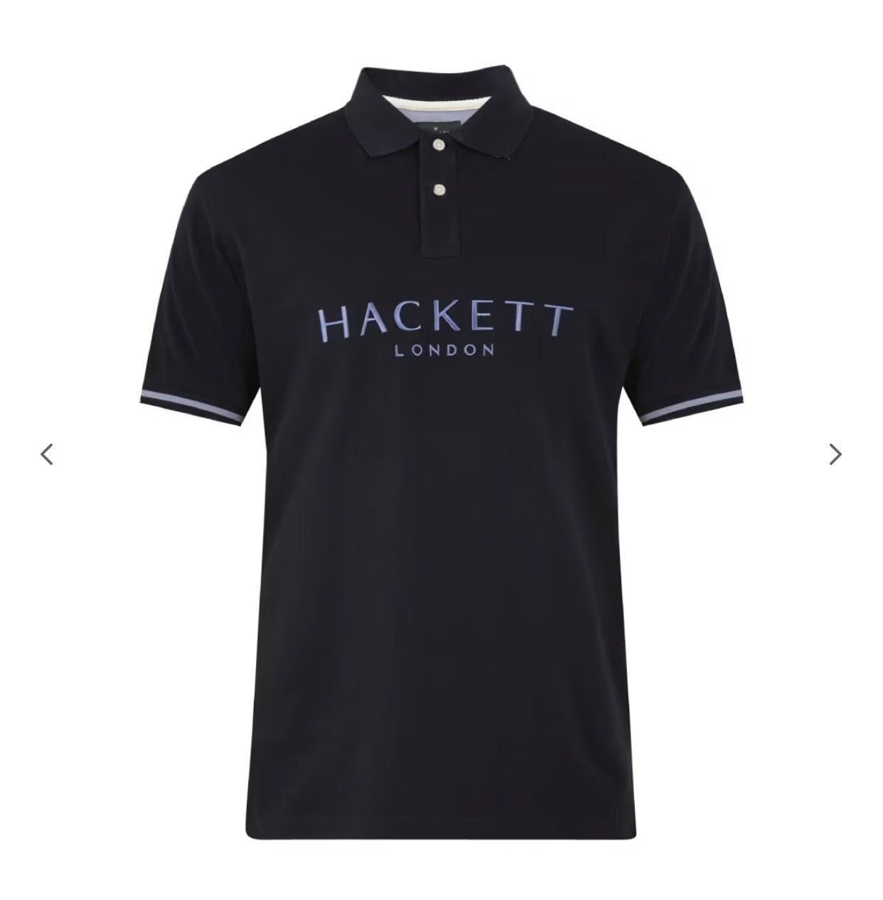 HACKETT London Elegant Navy Polo with Chic Contrast Trim