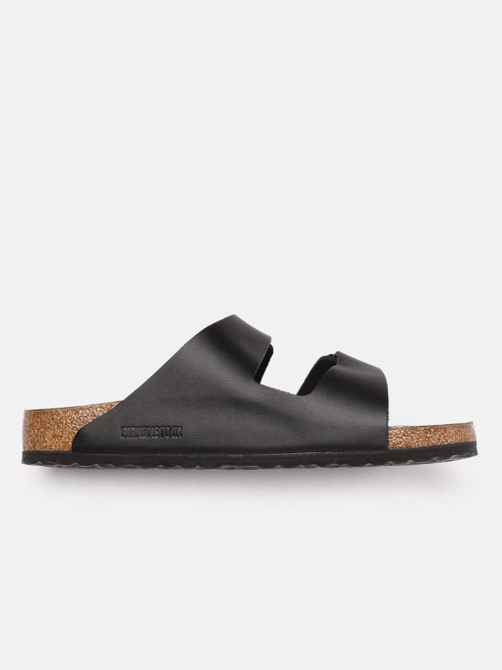 Birkenstock Classic Black Leather Two-Strap Sandals