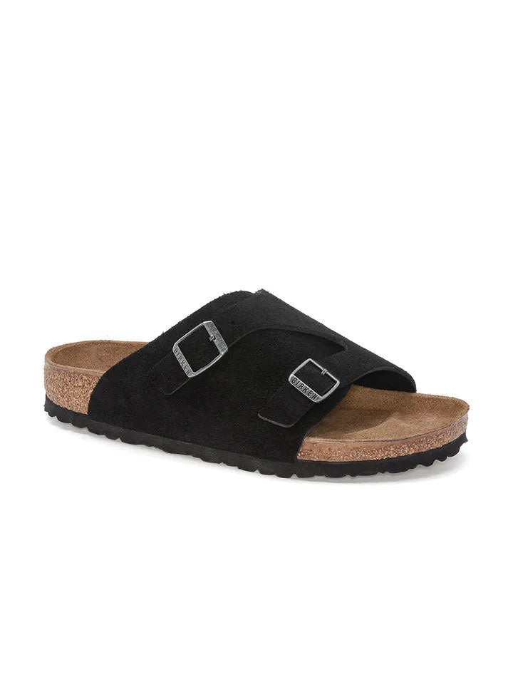 Birkenstock Suede Comfort Sandals in Midnight Black