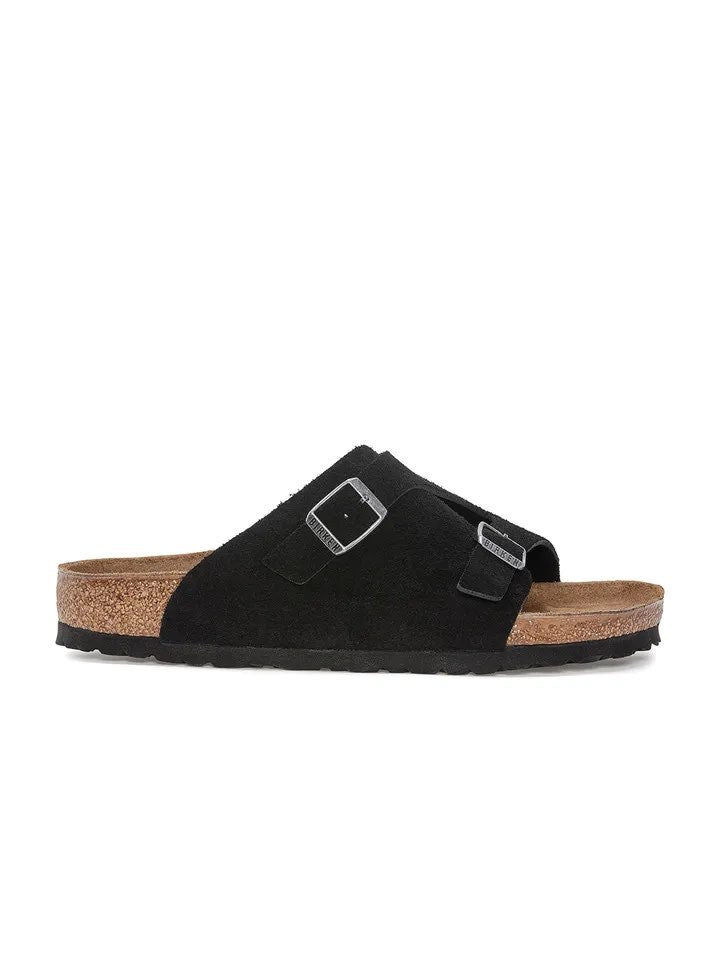 Birkenstock Suede Comfort Sandals in Midnight Black