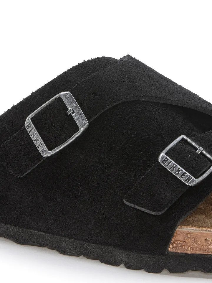 Birkenstock Suede Comfort Sandals in Midnight Black