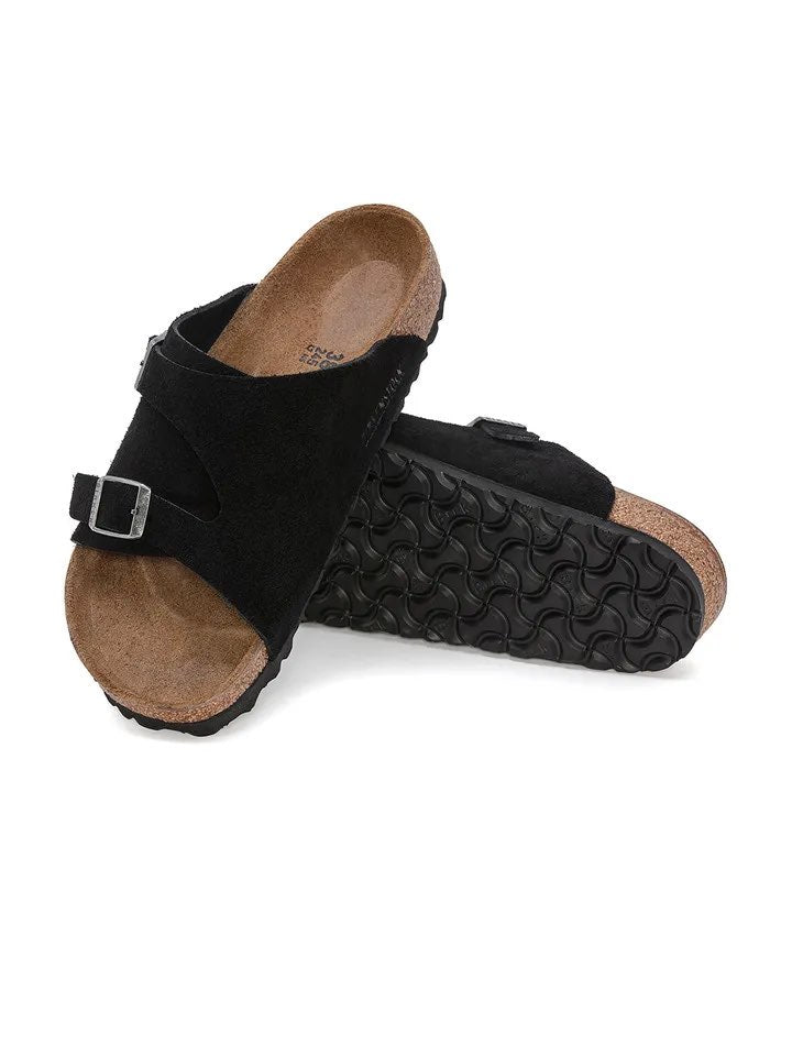 Birkenstock Suede Comfort Sandals in Midnight Black