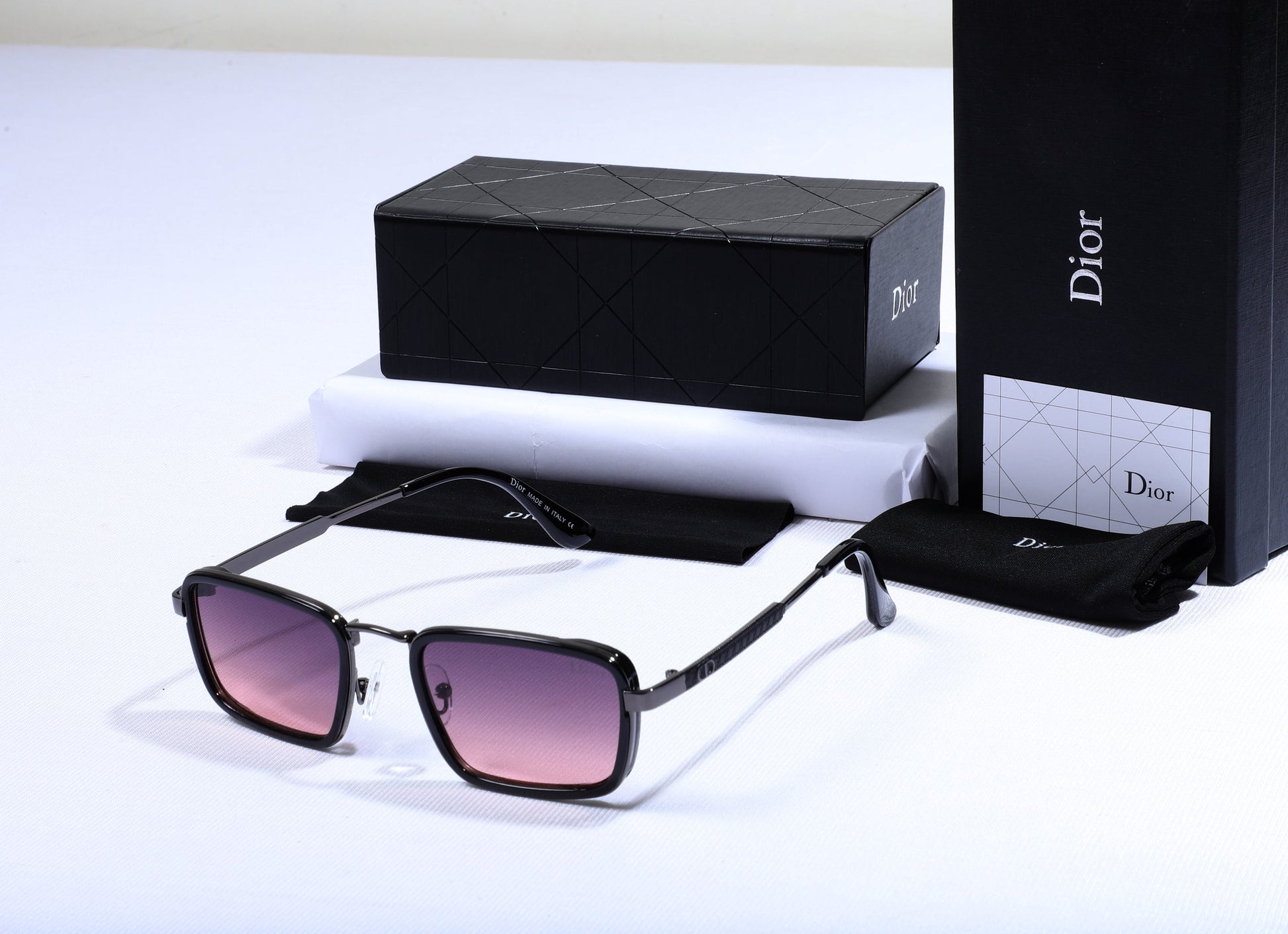 DIOR Dusk Lavender Premium Gradient Square Sunglasses