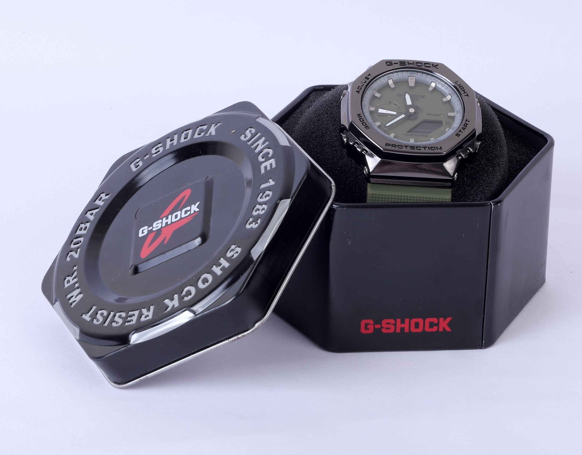 G-SHOCK Enchanted Olive Sturdy Hybrid Analog-Digital Timepiece with Resilient Silicone Band