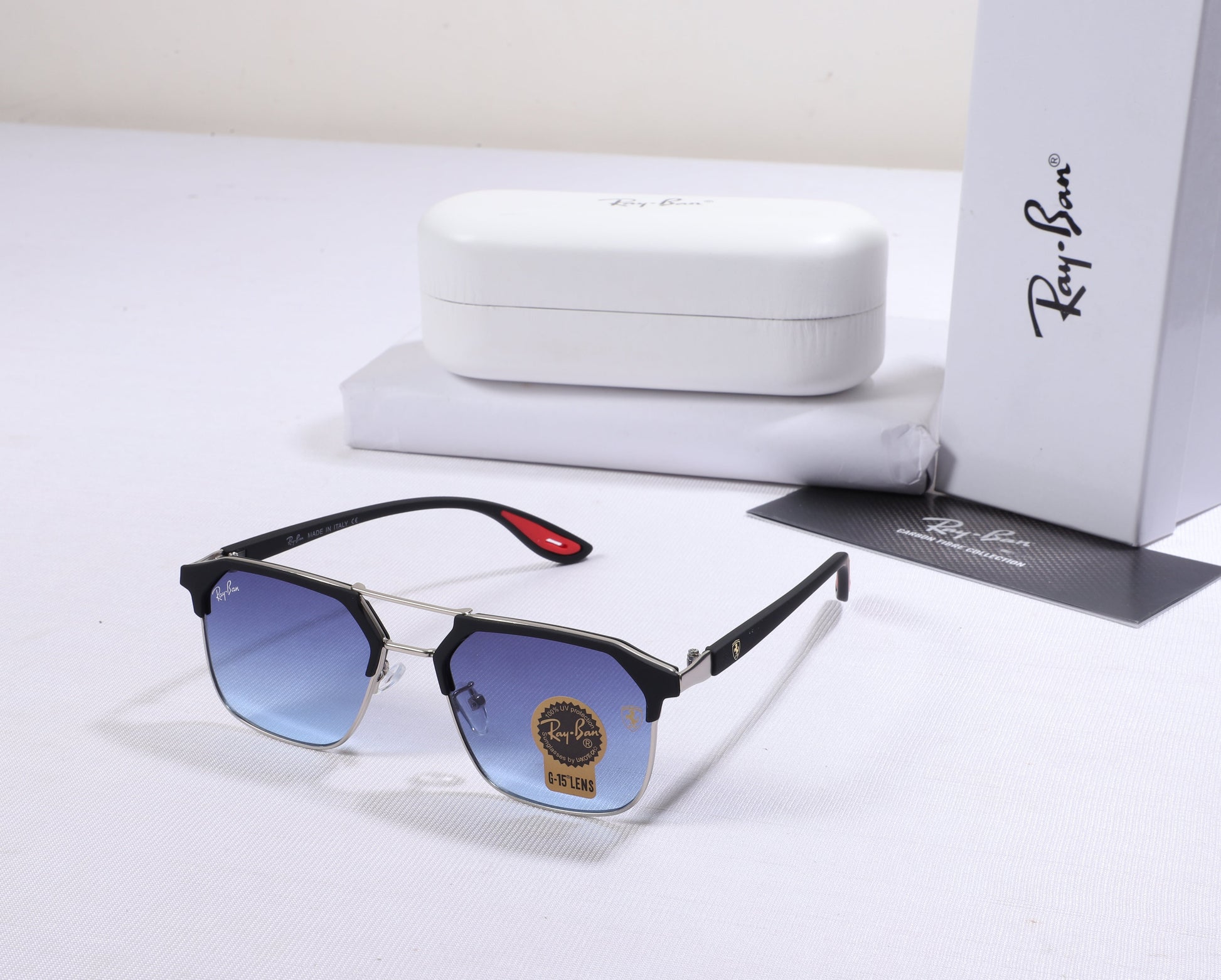 RAY-BAN Serene Teal Luxe Hexagonal Gradient Sunglasses