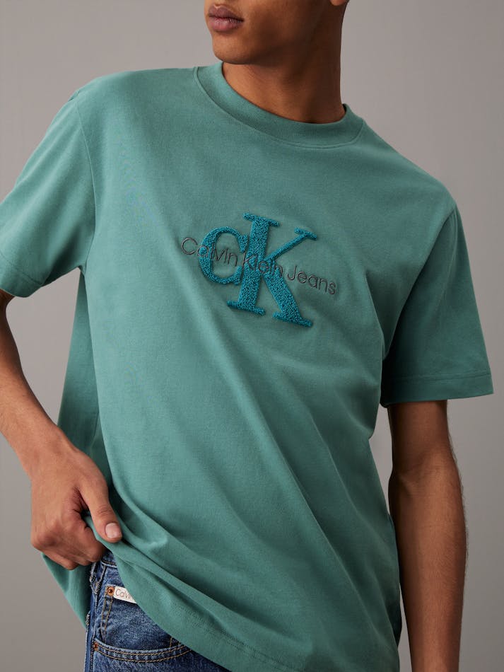 CALVIN KLEIN Serene Aqua Classic Fit Short Sleeve T-Shirt