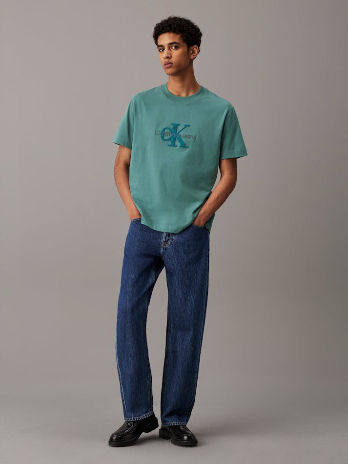 CALVIN KLEIN Serene Aqua Classic Fit Short Sleeve T-Shirt