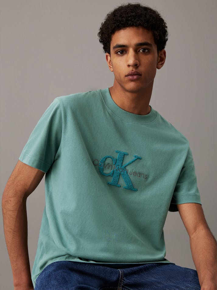CALVIN KLEIN Serene Aqua Classic Fit Short Sleeve T-Shirt