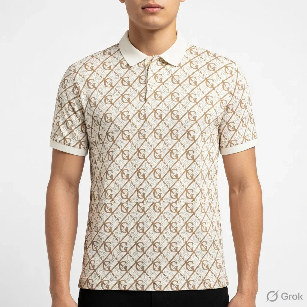 GANT Monogram Patterned Polo Shirt