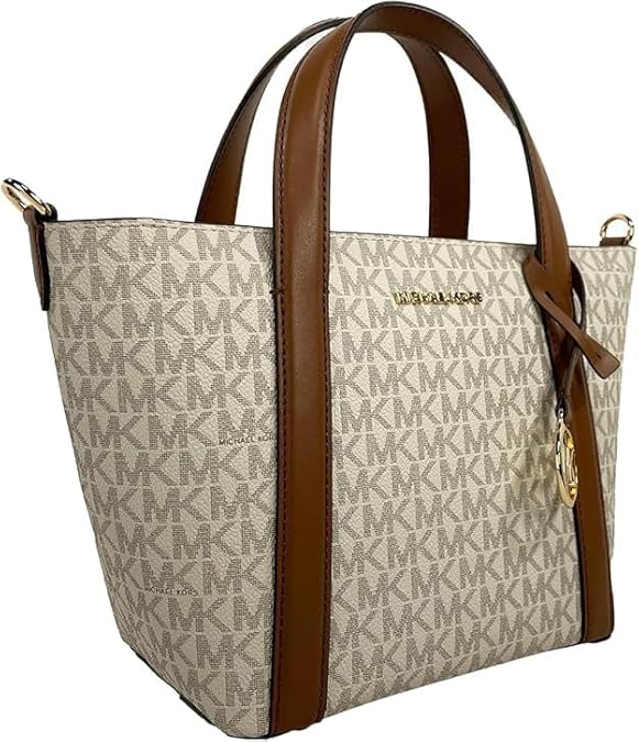 MICHAEL KORS Whispering Sand Luxe Logo Mini Tote Bag