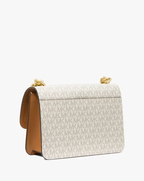 MICHAEL KORS Whispering Almond Luxe Signature Crossbody Bag