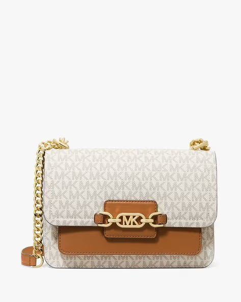 MICHAEL KORS Whispering Almond Luxe Signature Crossbody Bag
