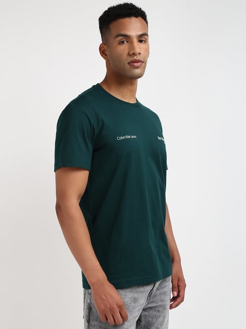 CALVIN KLEIN JEANS Enchanted Emerald Relaxed Fit Short Sleeve Graphic Tee