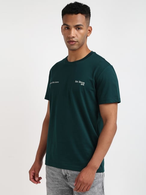CALVIN KLEIN JEANS Enchanted Emerald Relaxed Fit Short Sleeve Graphic Tee
