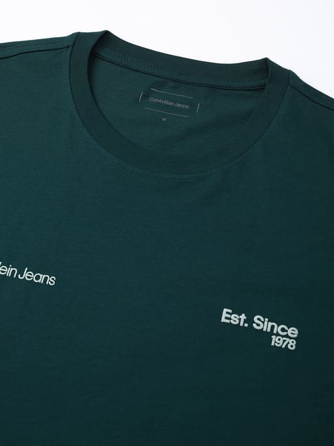 CALVIN KLEIN JEANS Enchanted Emerald Relaxed Fit Short Sleeve Graphic Tee
