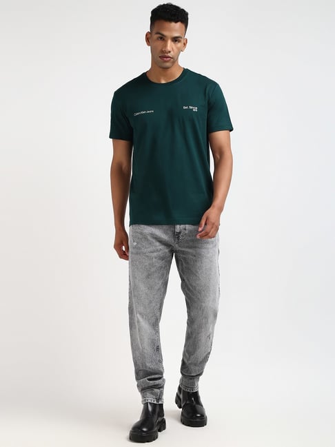 CALVIN KLEIN JEANS Enchanted Emerald Relaxed Fit Short Sleeve Graphic Tee