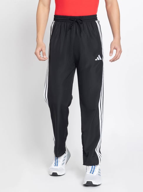 Adidas Dynamic Red Performance Tee & Sleek Black Trackpants