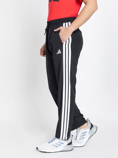 Adidas Dynamic Red Performance Tee & Sleek Black Trackpants