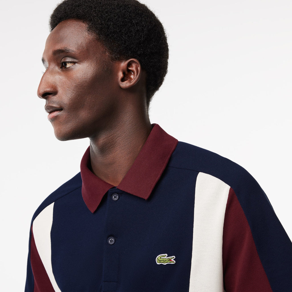LACOSTE Opulent Azure Tailored Fit Short Sleeve Piqué Polo