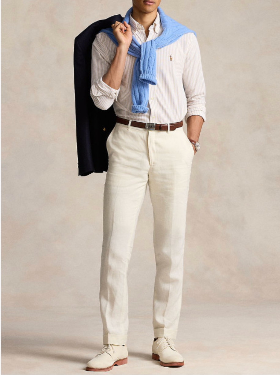 Polo Ralph Lauren Striped Elegance Shirt in Soft Cream