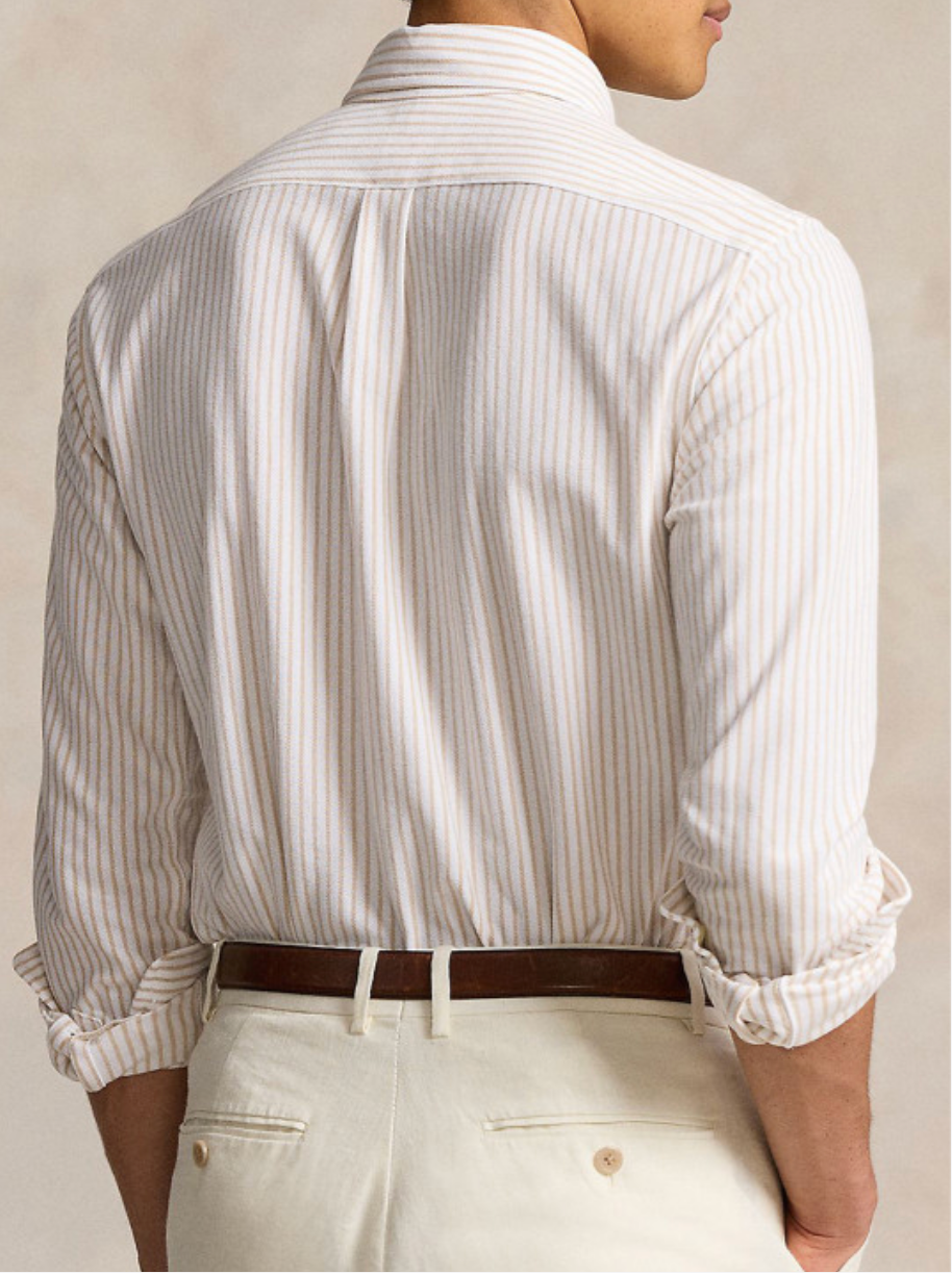 Polo Ralph Lauren Striped Elegance Shirt in Soft Cream