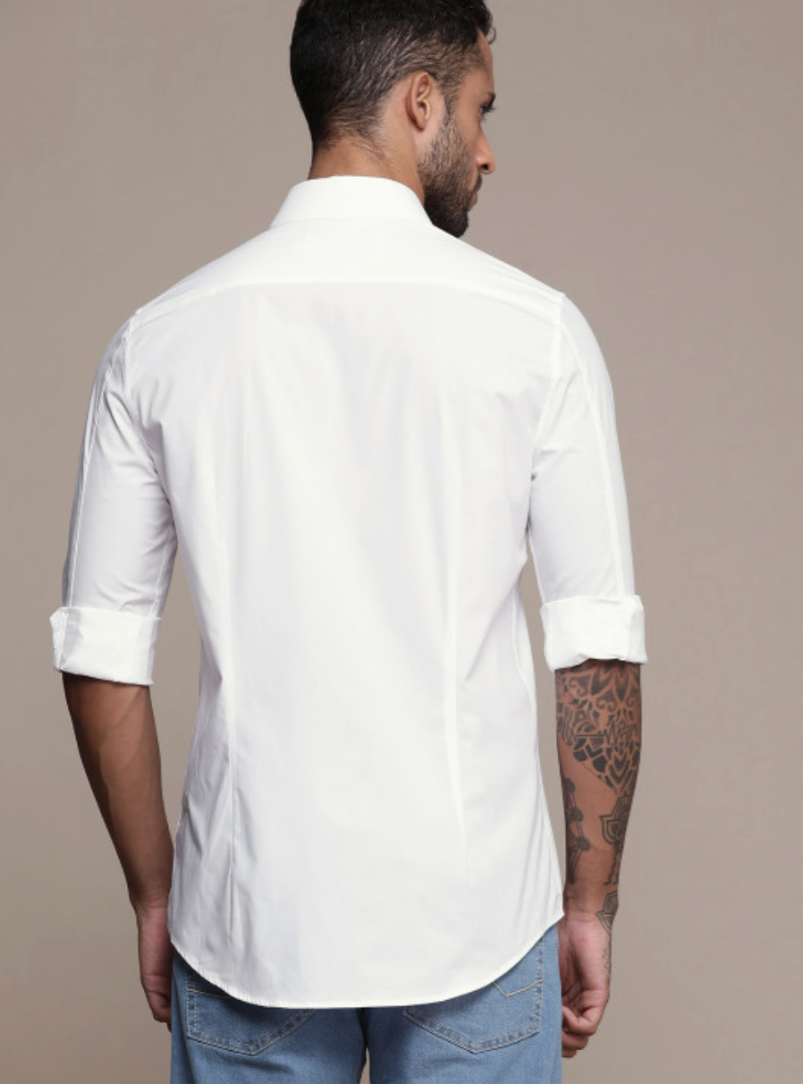 Calvin Klein Jeans Slim Fit White Dress Shirt