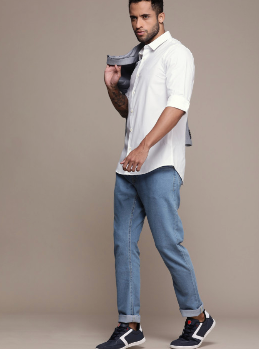 Calvin Klein Jeans Slim Fit White Dress Shirt