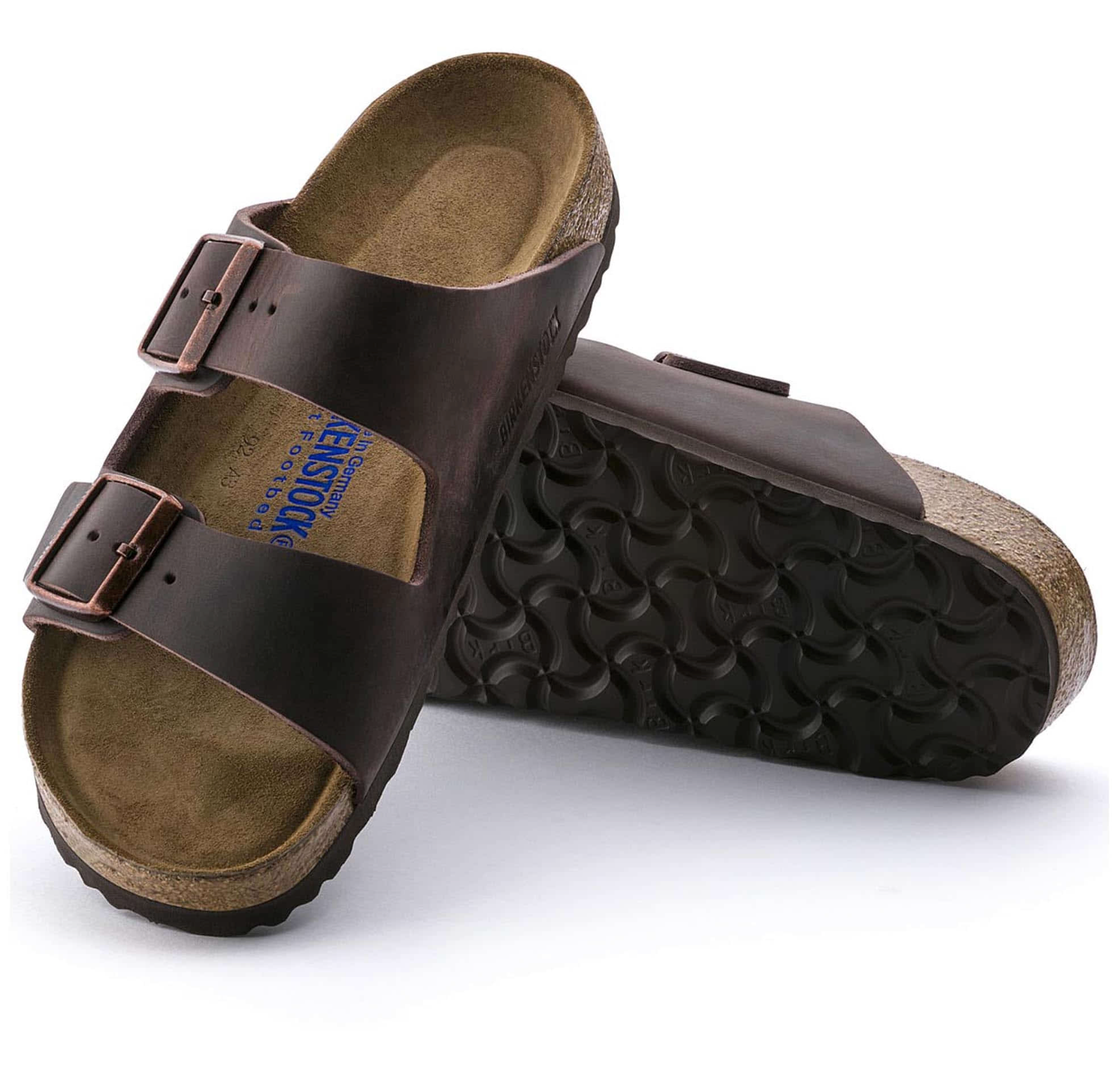 BIRKENSTOCK Seraphic Cocoa Luxe Leather Double-Strap Sandals