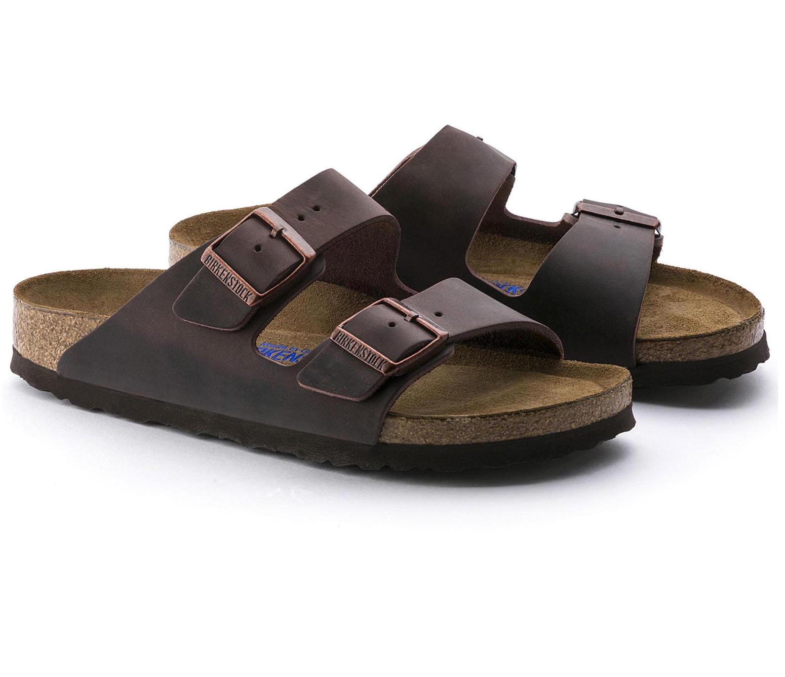 BIRKENSTOCK Seraphic Cocoa Luxe Leather Double-Strap Sandals