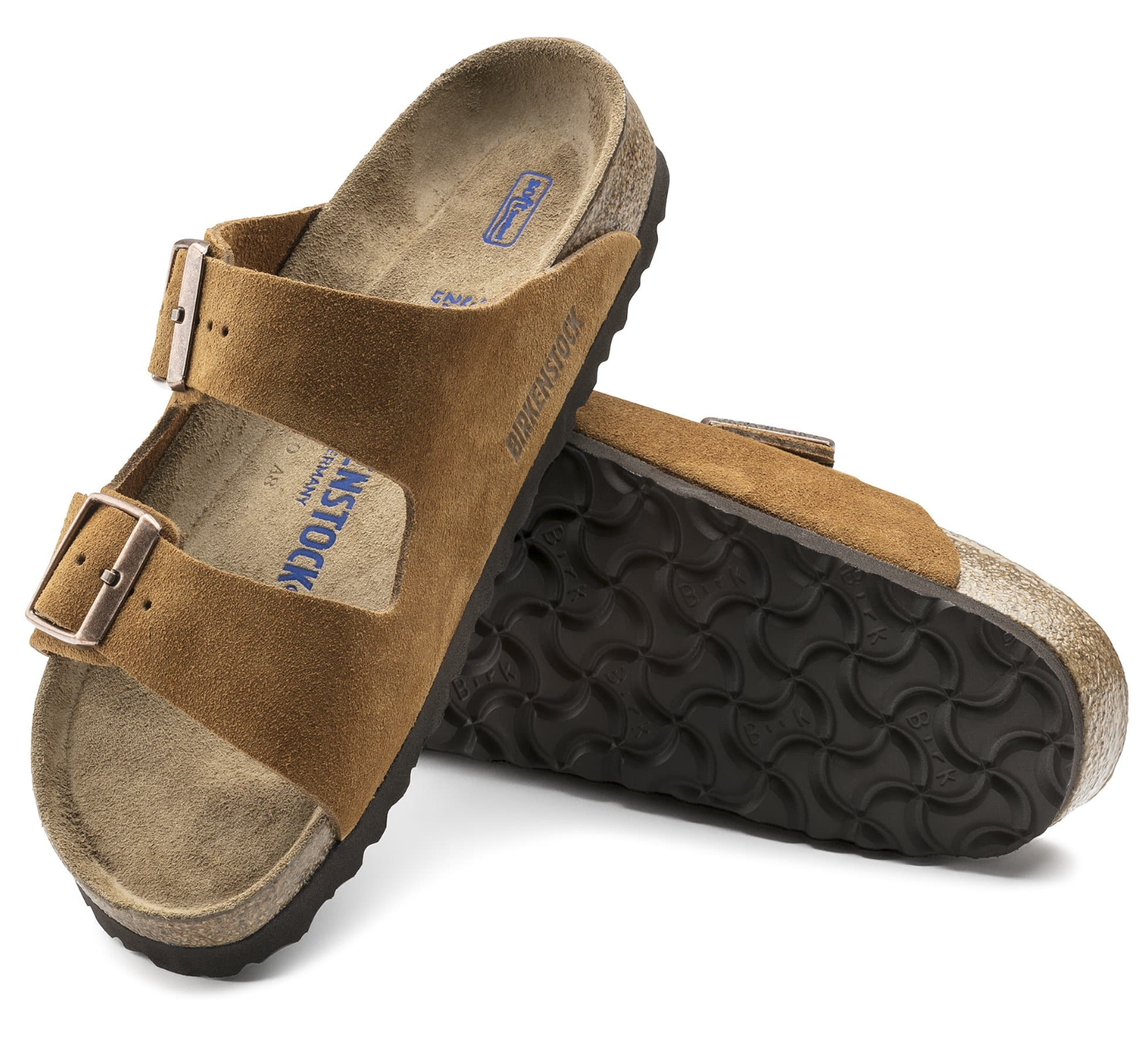 BIRKENSTOCK Untamed Sable Umber Luxe Suede Arizona Sandals