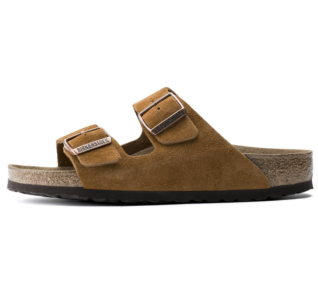 BIRKENSTOCK Untamed Sable Umber Luxe Suede Arizona Sandals