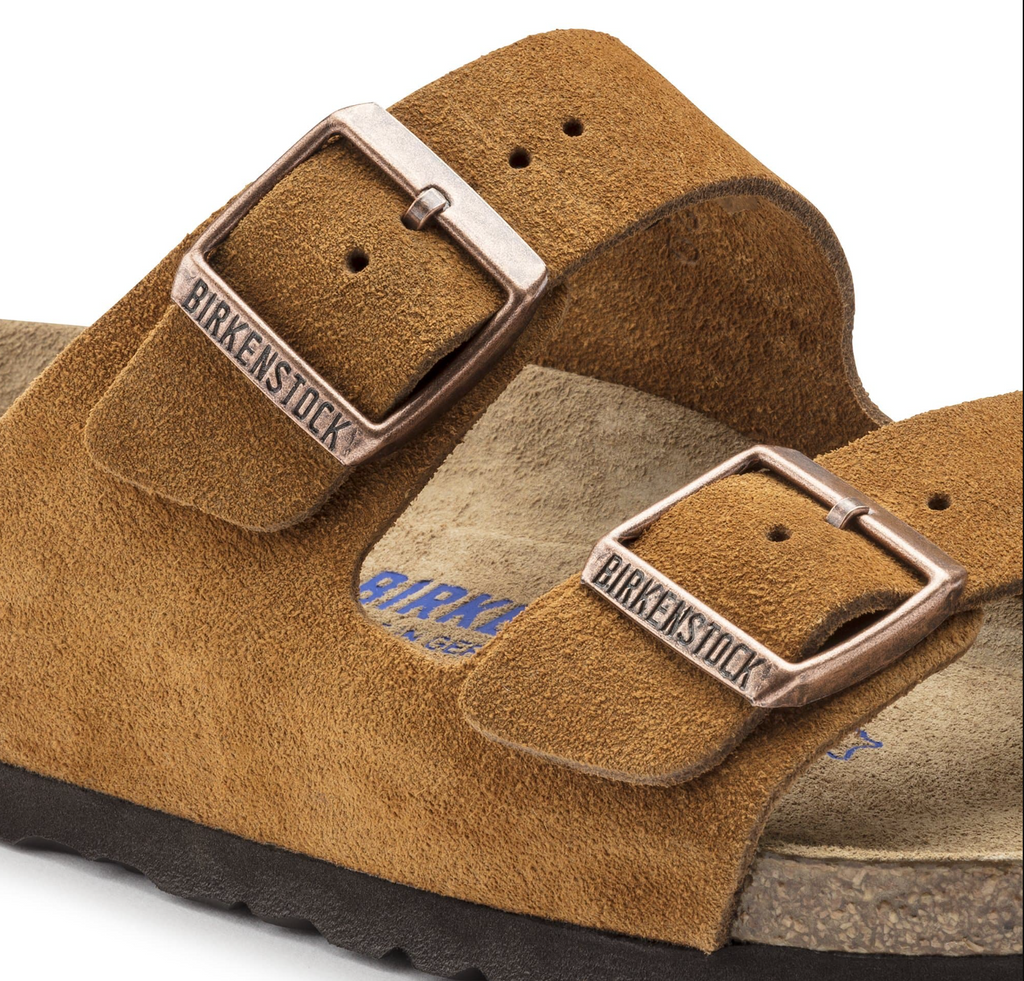 BIRKENSTOCK Untamed Sable Umber Luxe Suede Arizona Sandals