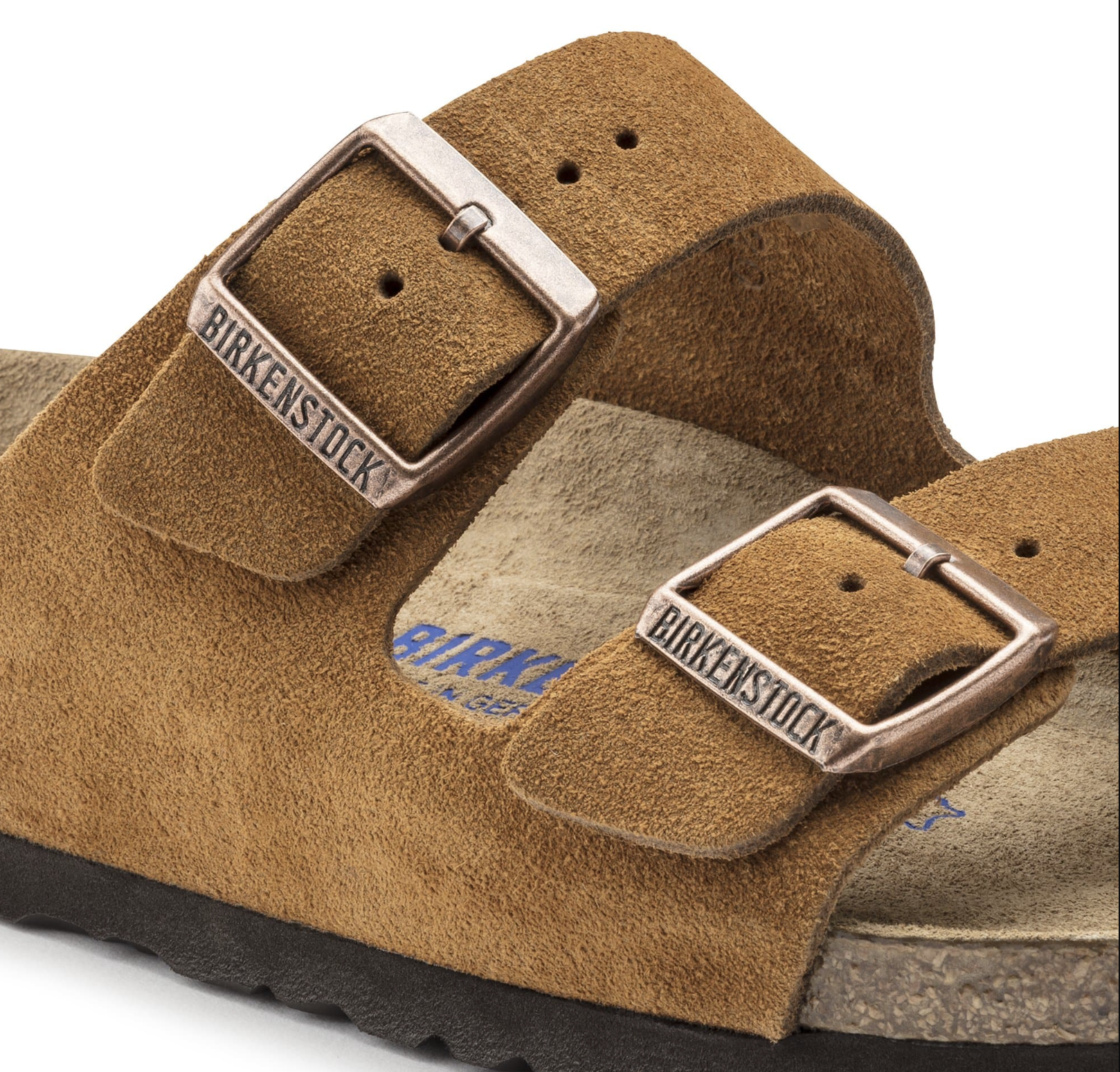 BIRKENSTOCK Untamed Sable Umber Luxe Suede Arizona Sandals