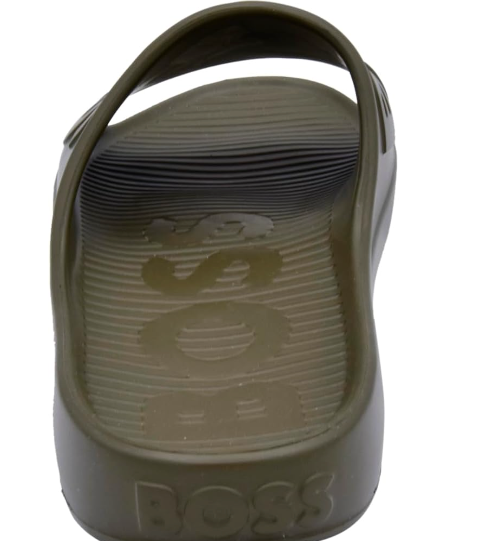 BOSS Enchanted Olive Luxe Slide Sandals