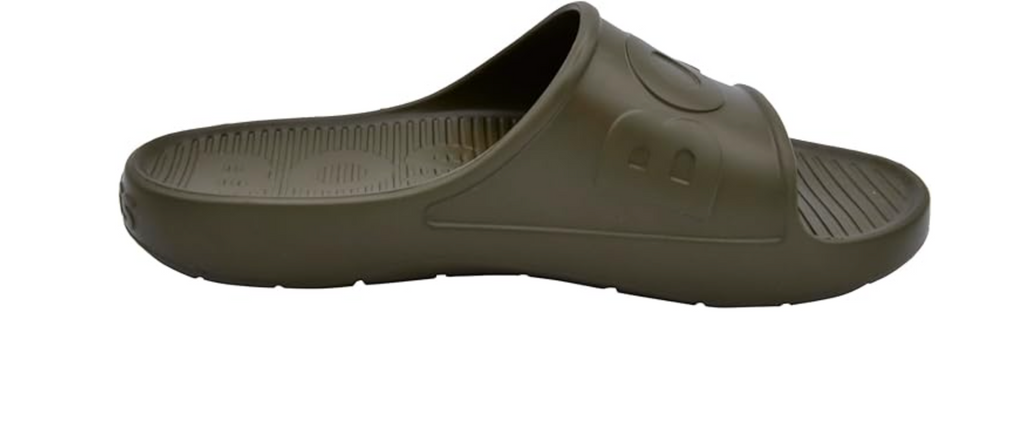 BOSS Enchanted Olive Luxe Slide Sandals