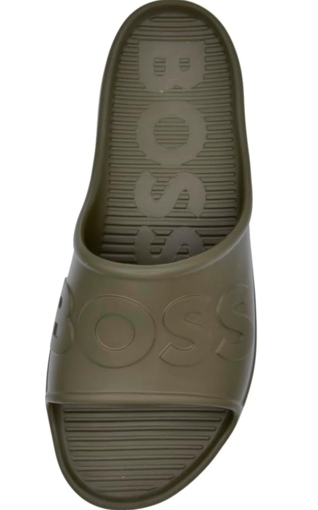 BOSS Enchanted Olive Luxe Slide Sandals