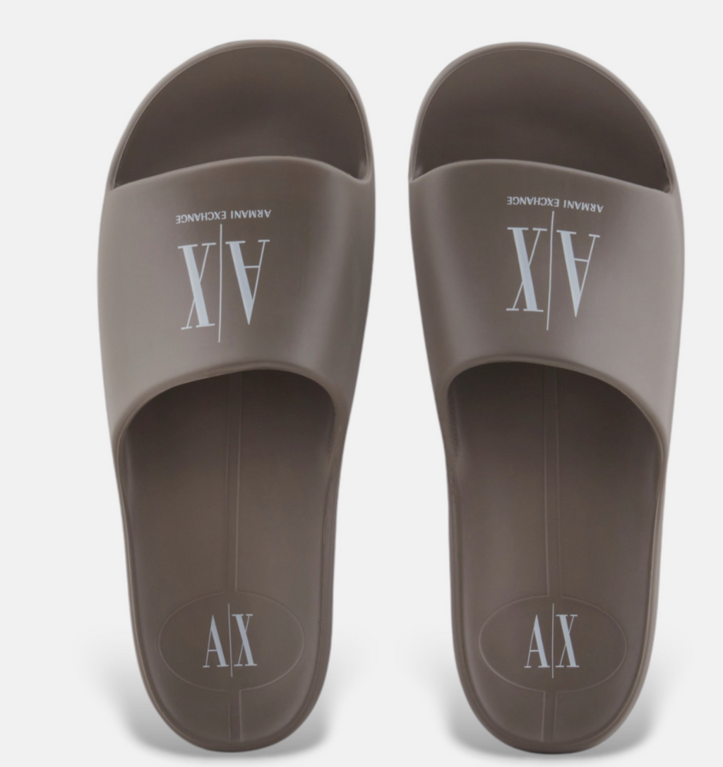 A|X ARMANI EXCHANGE Terra Cotta Luxe Casual Slide Sandals