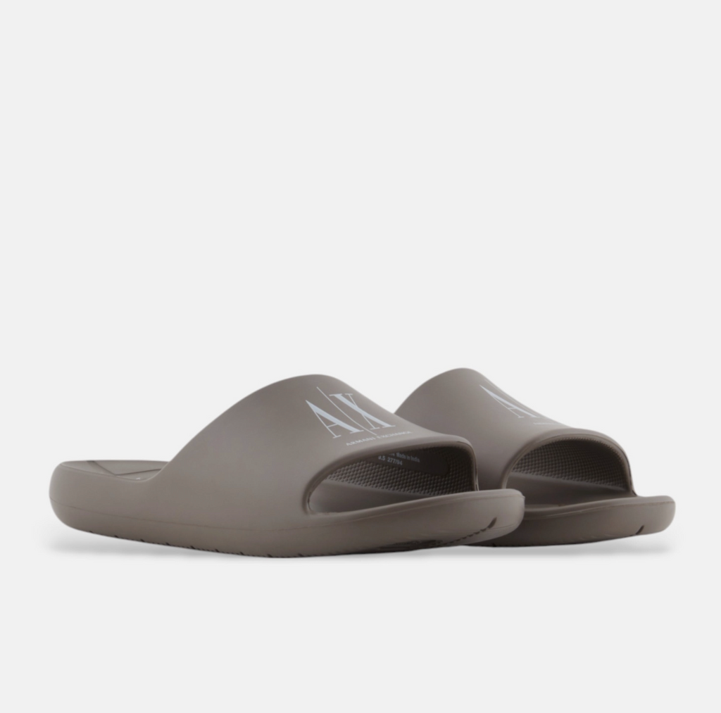 A|X ARMANI EXCHANGE Terra Cotta Luxe Casual Slide Sandals
